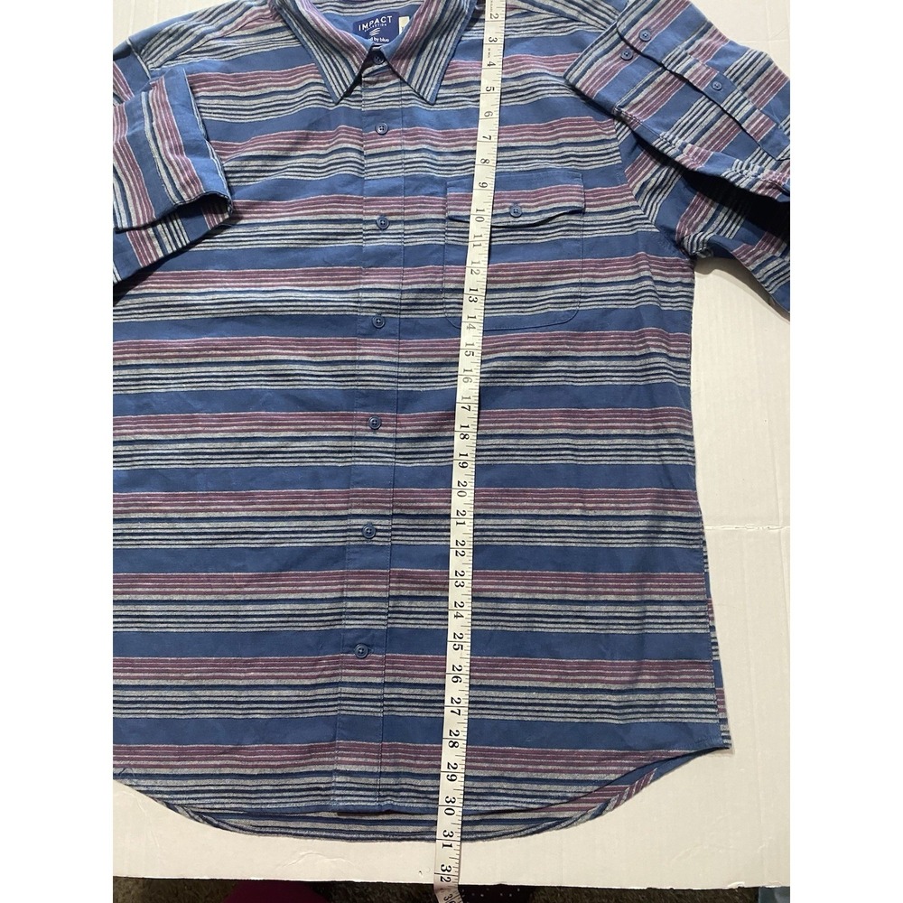 United By Blue Impact Collection Mens XL Striped Long Sleeve Button Down‎ Shirt - Picture 6 of 7